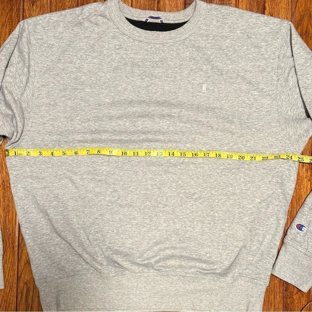 Champion Men's Crewneck, Powerblend Fleece Sweatshirt, Oxford Gray, Large